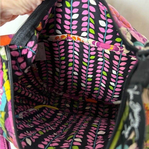 Vera Bradley Clare Va Va Bloom Retired Floral Pink Quilted Cotton Crossbody Bag - Picture 10 of 11
